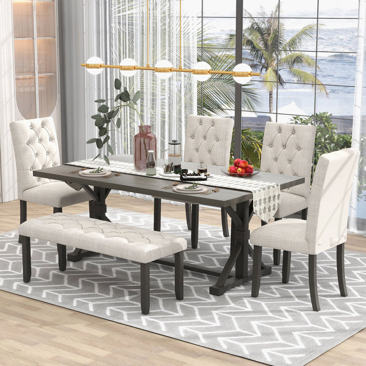 Cosmopolitan 6 piece online dining set with bench